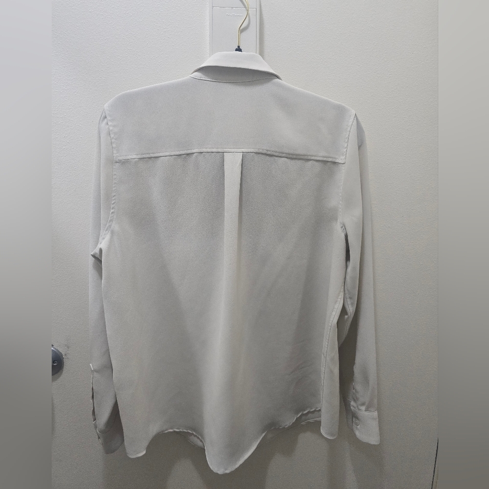 Alfani Cream Utility Button-Down Blouse - Picture 7 of 9